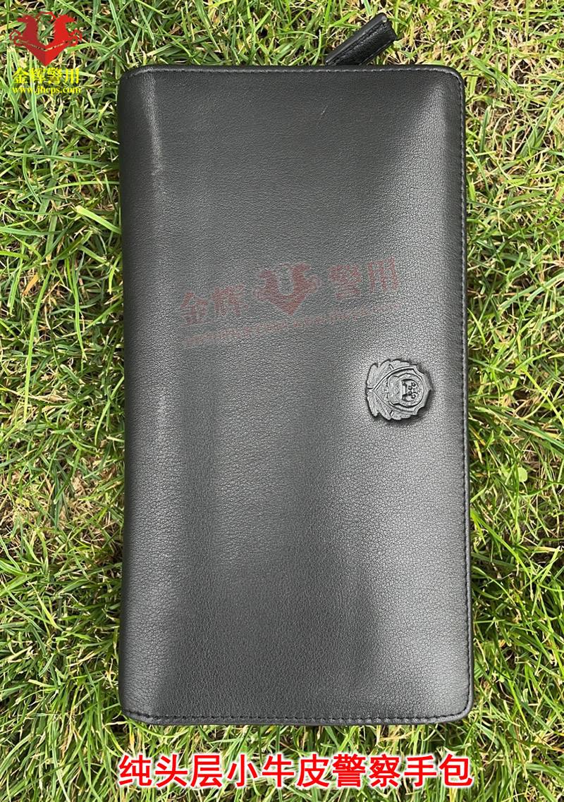 高檔頭層小牛皮警用長款手包，高級警用牛皮錢包，長款警務錢包
