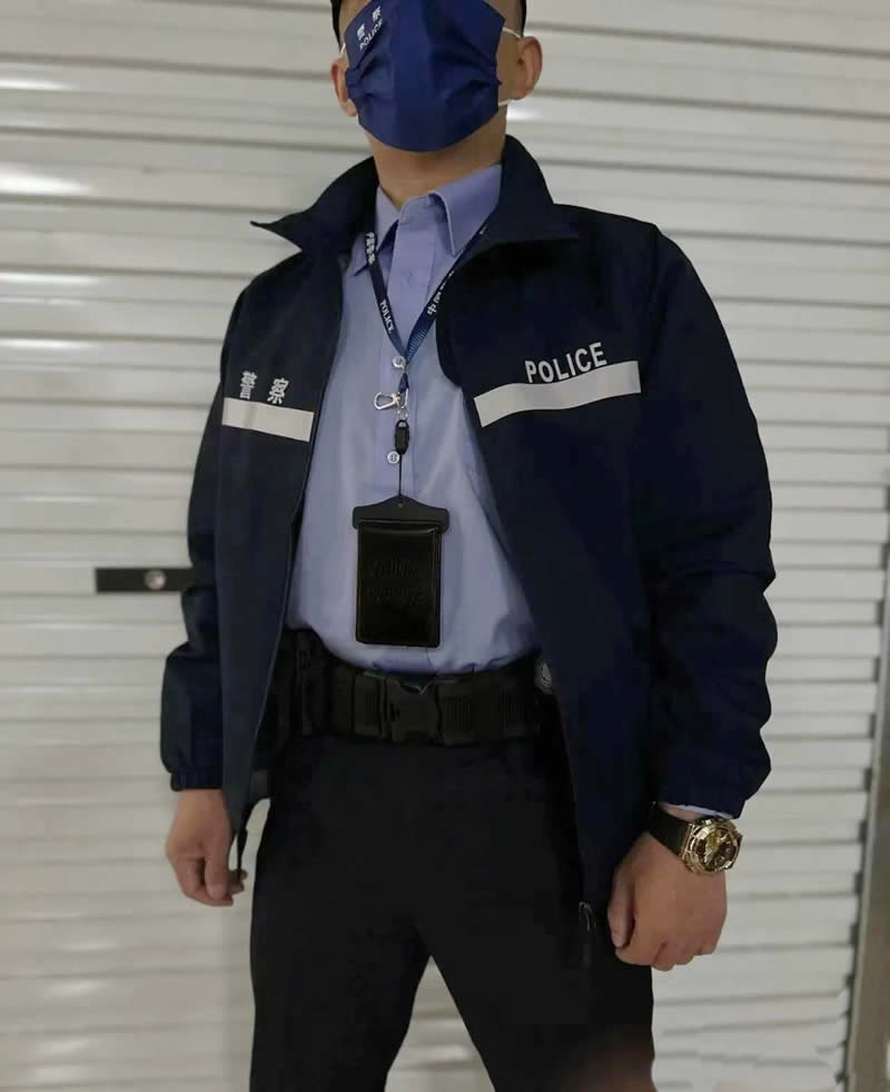 警察港版春秋沖鋒衣外套，反光沖鋒衣，警用沖鋒衣夾克外套